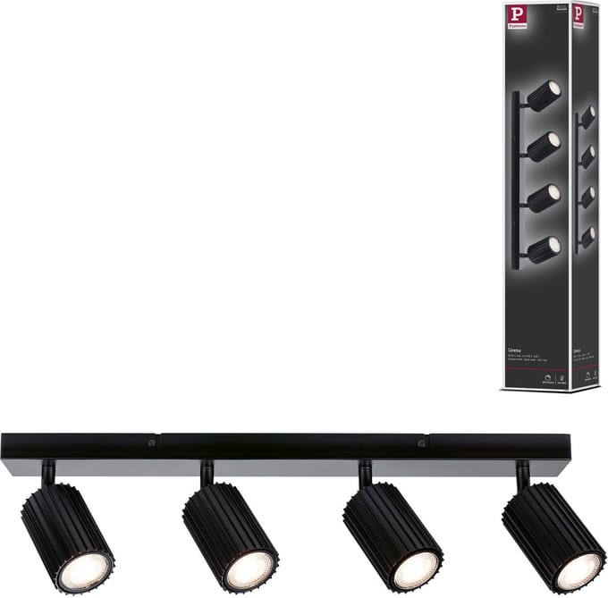 Spotlight Lirena GU10 max. 4x10W Zwart mat Metaal