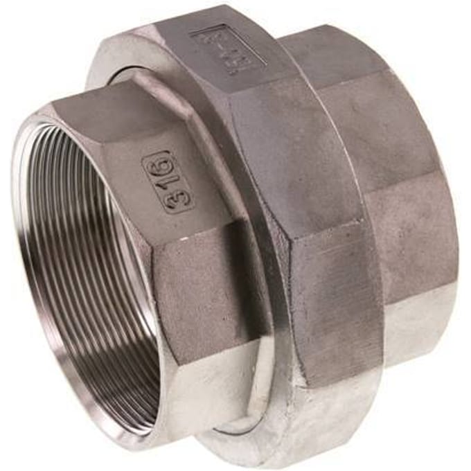 Rechte Aansluiting Rp3 '' Binnendraad RVS Vlakke Afdichting PTFE 16bar