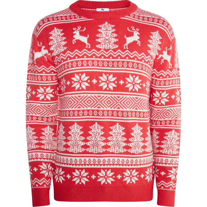 Mo Kersttrui Heren rood wit