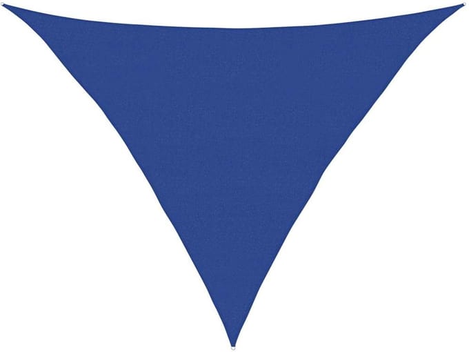 vidaXL - Zonnezeil - 160 - g/m² - driehoekig - 5x5x6 - m - HDPE - blauw