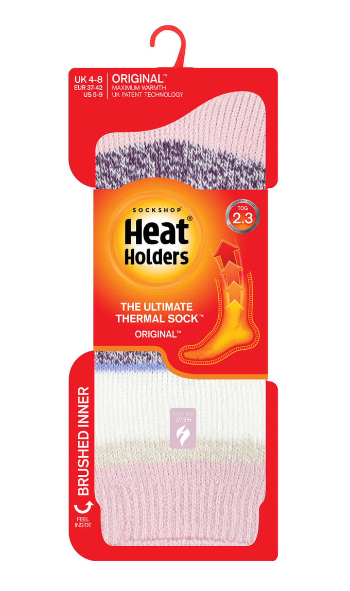Heat Holders Dames Dikke Warme Thermische Sokken - Gedust Roze (Provence)
