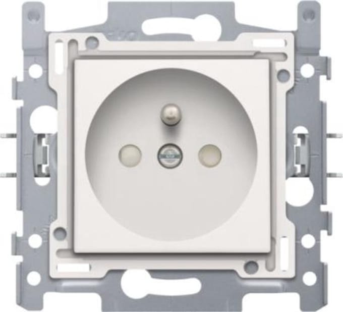 Niko stopcontact + toets original white (101-66600)