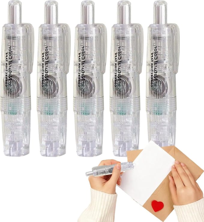 Dubbelzijdige Plakbandroller - Lijmroller Set - Knutselen en Scrapbooking - Glad Rollen met Precisie - 5 Stuks - Kleurverloop