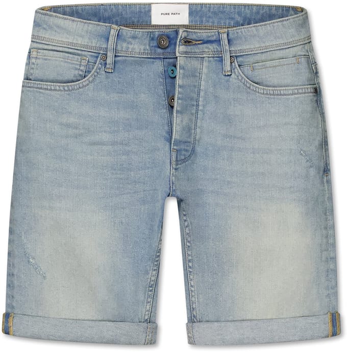 Pure Path Jeans Short The Miles Slim Fit Denim Blue Green (W1621 - 88)