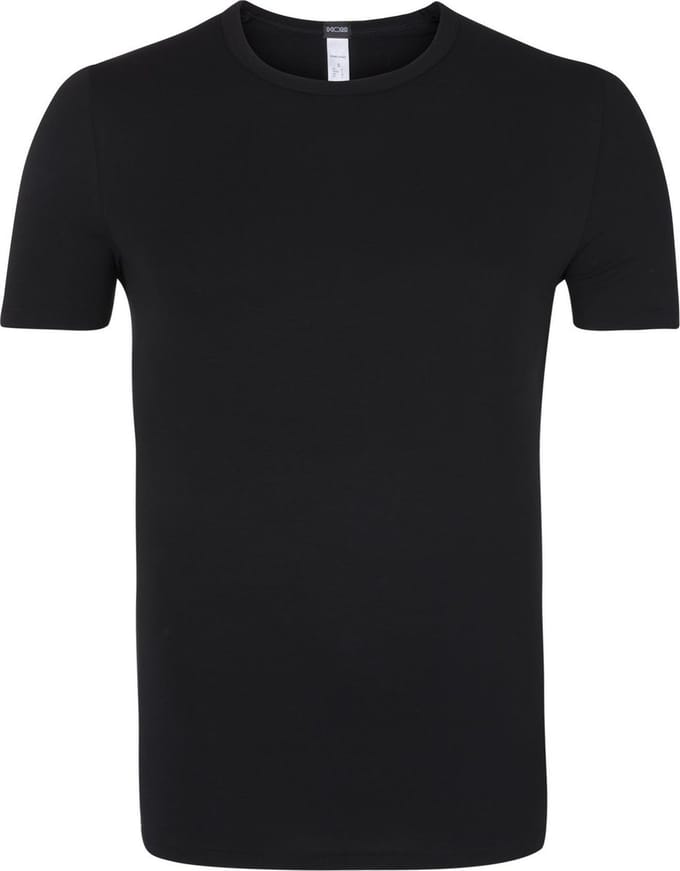 HOM Smart Cotton Tee-Shirt Crew Neck - zwart -  Maat S