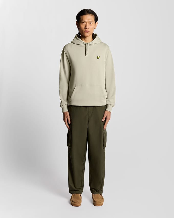 Lyle & Scott Loopback Katoenen Hoodie - Grijs