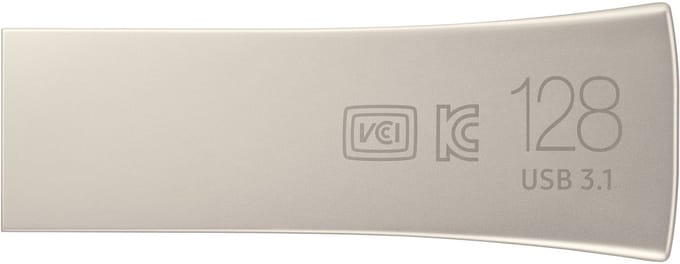 Samsung BAR Plus - USB stick - USB 3.1 - USB A - 128 GB - Zilver