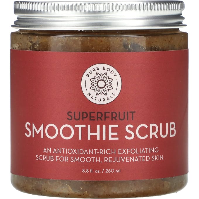 Pure Body Naturals Smoothie Scrub, Superfruit, 250 ml (260 ml) brown