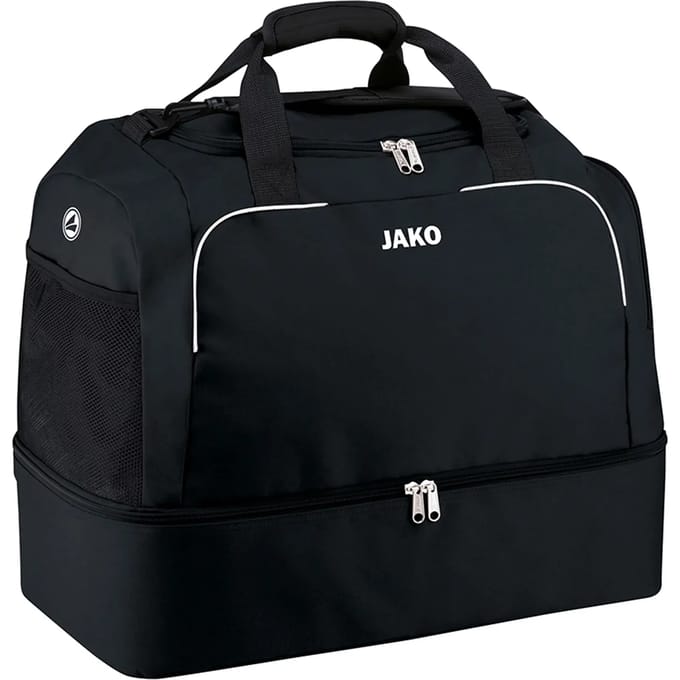 Jako Classico (Bambini) Sporttas Met Bodemvak - Zwart | Maat: BAMBINI