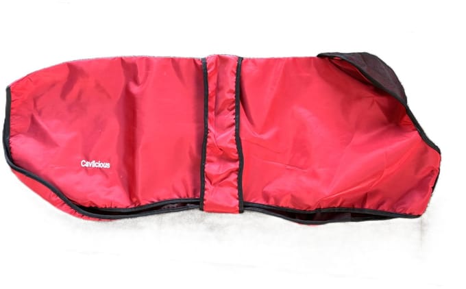 Cavlicious® coolmax hondenjas - honden regenjas - windhond jachthond - rood - M