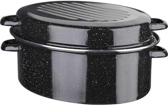 Geëmailleerde stalen braadpan - GSW - Daubière Email - 32 cm - Ovaal - Inductie