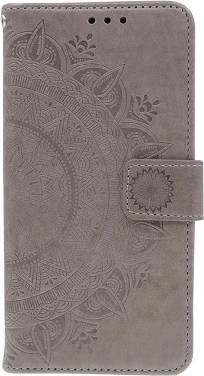 Shop4 - Huawei Mate 30 Pro Hoesje - Wallet Case Mandala Patroon Grijs
