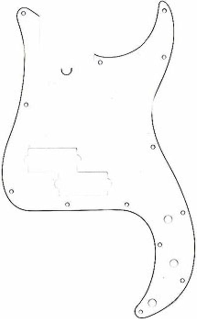 Fender Pickguard ´62 Precision bas wit 3-Ply - Pickguard voor basgitaar