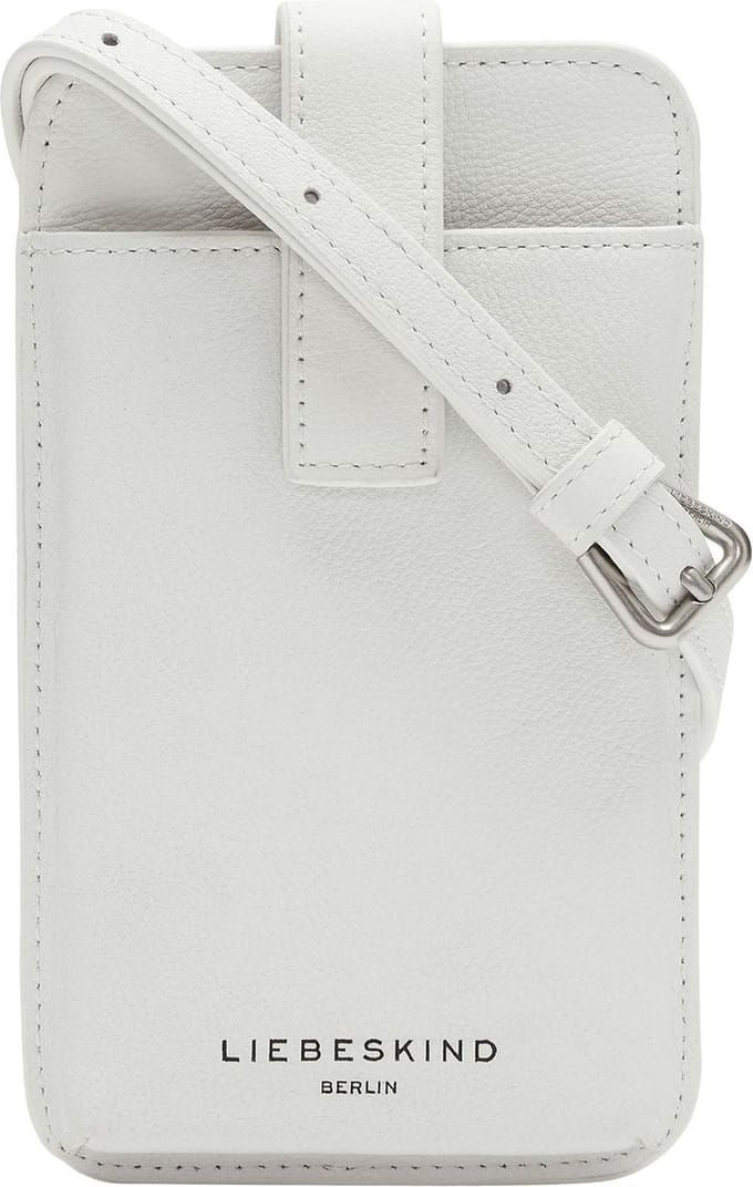 LIEBESKIND BERLIN Leren Telefoontasje Schoudertas Harris Mobile Pouch Cream White Crème