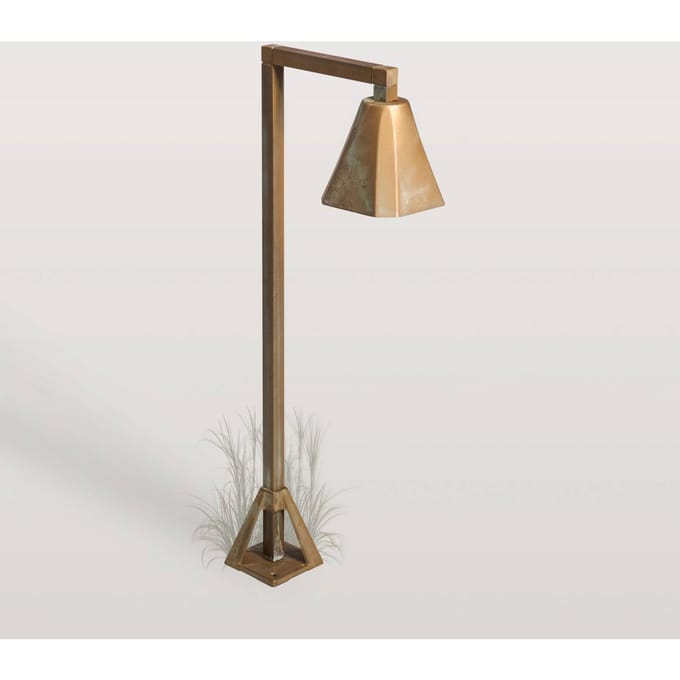 Moretti Luce LED sokkellamp Silva Frame, 50 x 19 cm, antiek messing