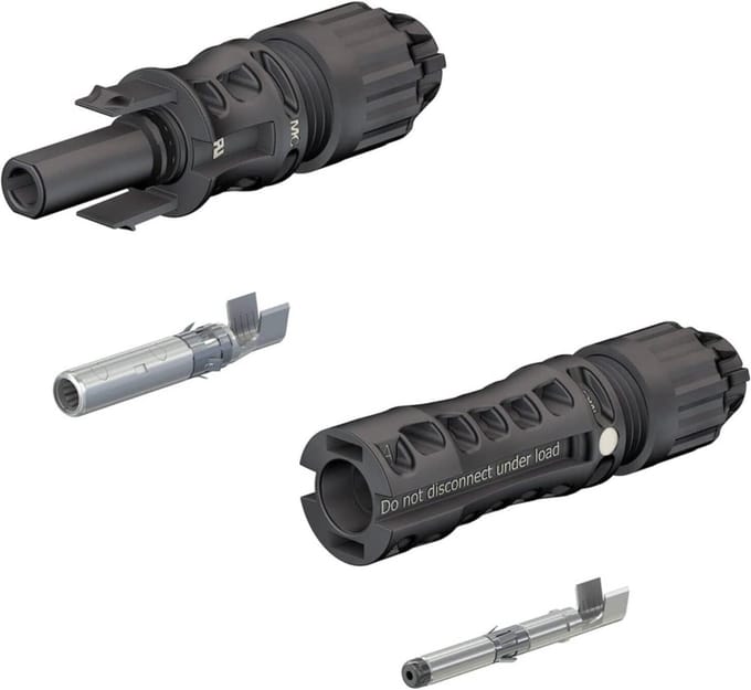 Zonneconnector Set - Stekker Bus - Zonne-energie Installatie - Snap-in Vergrendeling - 4-6 mm²
