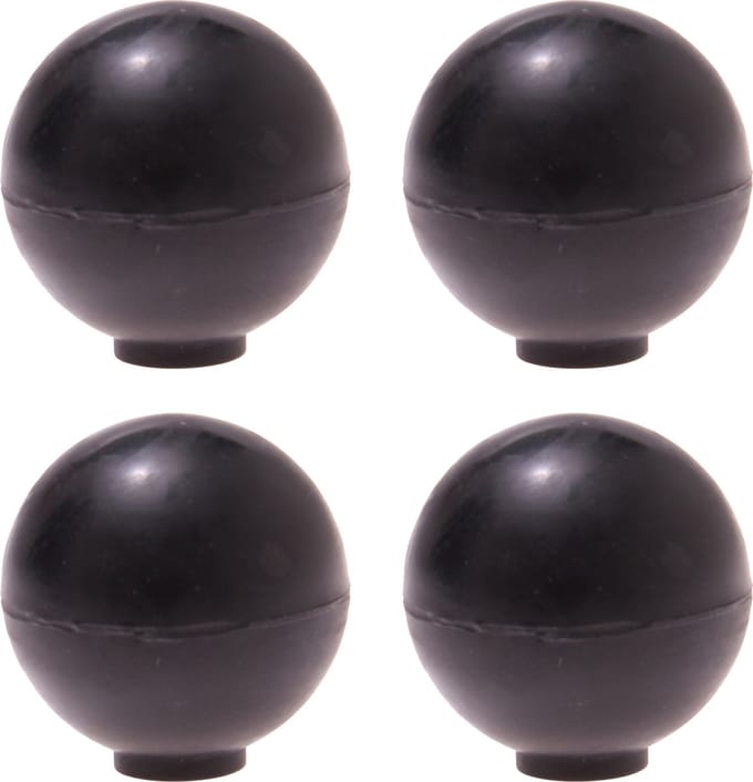 Protect-it Deurstopper/deurbuffer Golf - 4x - D35mm - rubber - zwart