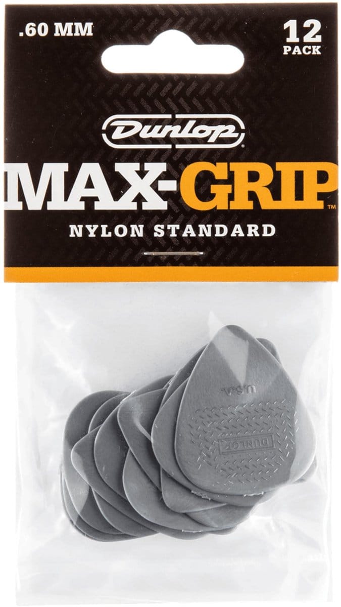 Dunlop 449P060 Max Grip Plectrum 0.60mm 12-Pack - Plectra, zakje met 12 stuks