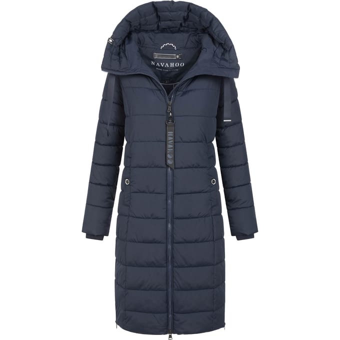 Navahoo Mondmädchen dames wintermantel met capuchon en fleecevoering