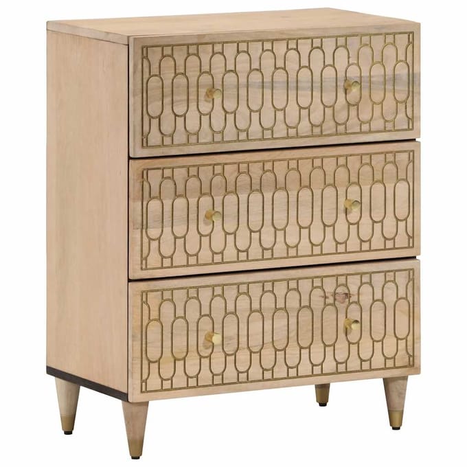 vidaXL - Bijzetkast - 60x33x75 - cm - massief - mangohout