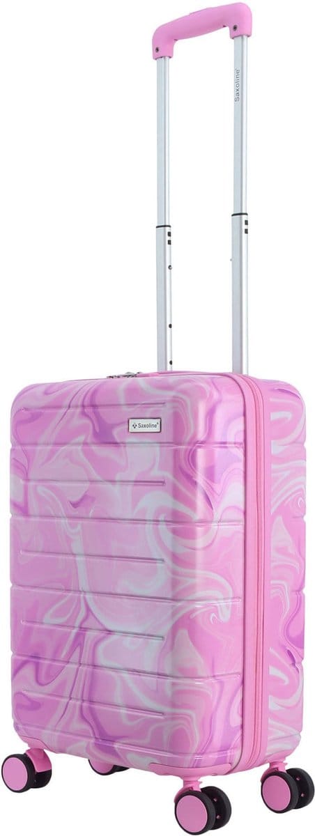 Saxoline Harde Handbagage | Koffer | Reiskoffer - 55cm (S) - Splash Print - Bedrukt / Small