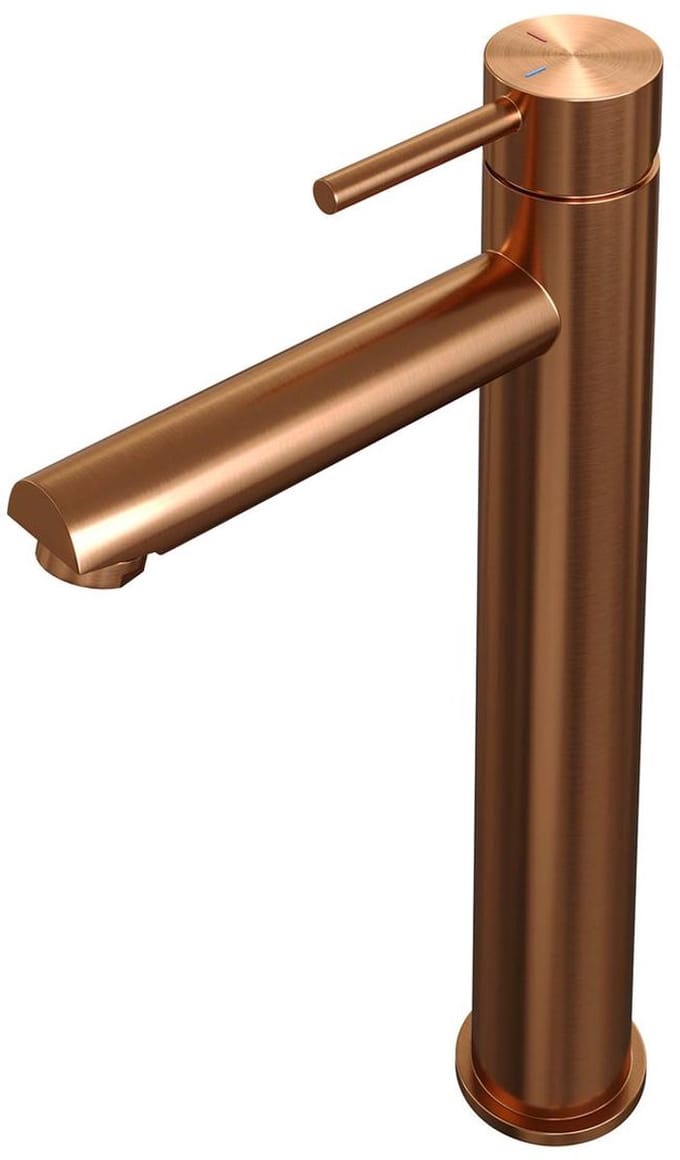Brauer Copper Edition Verhoogde Opbouw Wastafelmengkraan Model A Koper Geborsteld PVD