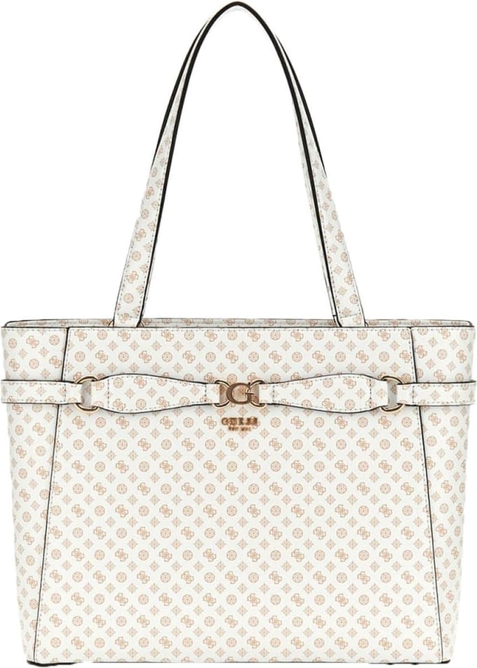 GUESS Schoudertas Arlena Noel Tote Bag White Logo Wit