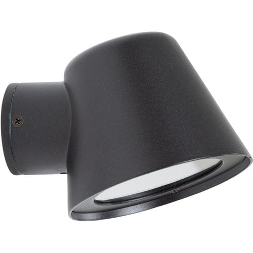 KS Verlichting Vita Cup Muurlamp Matzwart met Lichtsensor LED