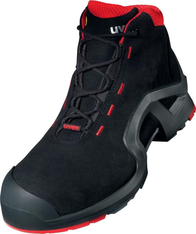 Uvex 1 Support-laars S3 85172 zwart, rood (85172)