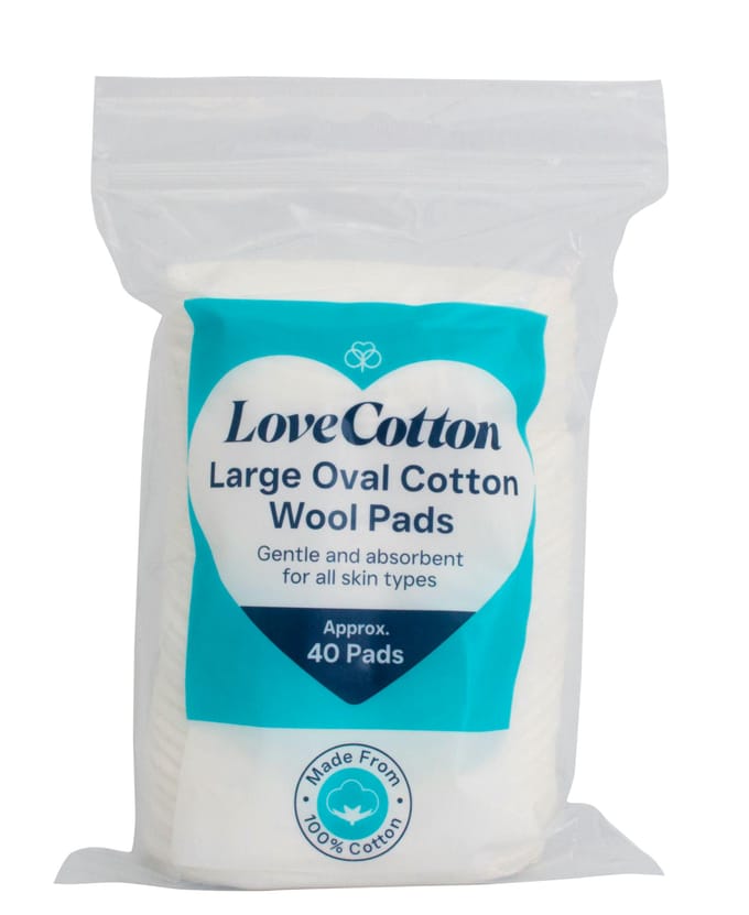 Love Cotton Large Oval Cotton Pads 40 st
