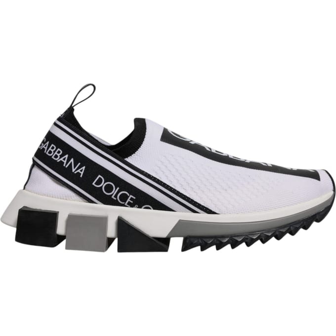 Dolce & Gabbana Zwarte Witte Slip On Sorrento Sneakers Schoenen
