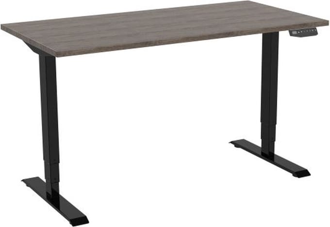 GAME HERO Marvel Bureau Elektrisch Verstelbaar 2 Motorig - Zwart Frame - Logan Eiken Blad - 160 x 80 cm
