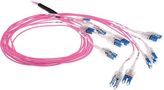 ACT 80 meter Multimode 50/125 OM4 glasvezel prefabkabel 24F LC Polarity Twist