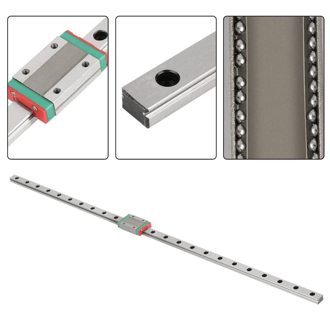 Rail de guidage linéaire MGN12H 600 mm pour routeur CNC avec bloc coulissant