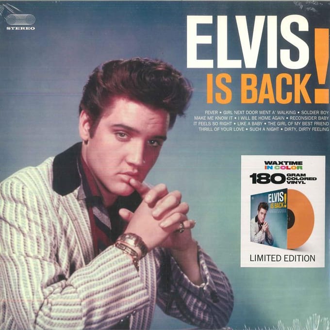 LP Elvis Presley - Elvis Is Back 950642 WaxTime In Colo 2013 Europa Rock black