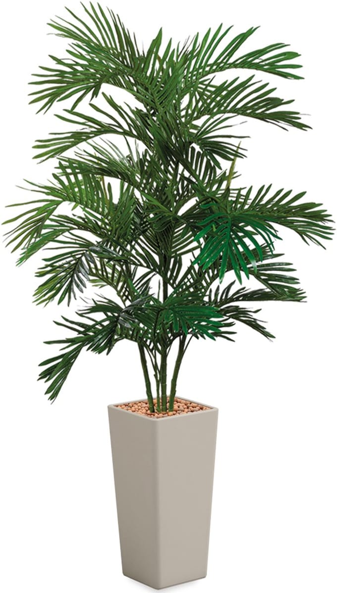 HTT - Kunstplant Areca palm in Clou vierkant taupe H195 cm