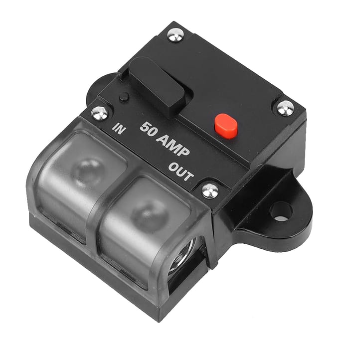 12 42 VDC Zware Auto Automatische Reset Inline Stroomonderbreker Zelfherstellende Zekering (50A) black