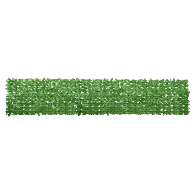 vidaXL - Balkonscherm - met - groene - bladeren - 400x75 - cm