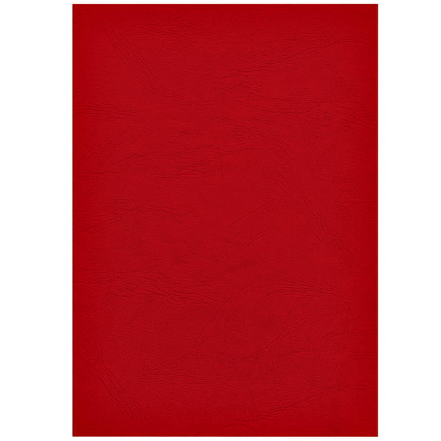 Fellowes dekblad, formaat A4, voor inbindmachines, van papier in lederlook, rood, 100 st.