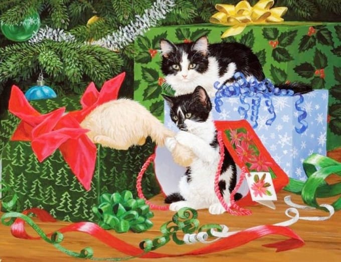 Mona Lisa Diamond Painting kerst 40 X 30 Cm Groen/rood/zwart