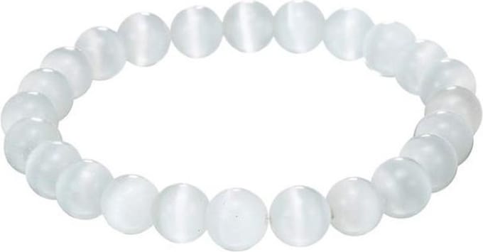 Fako Bijoux® - Armband - Kattenoog - Wit