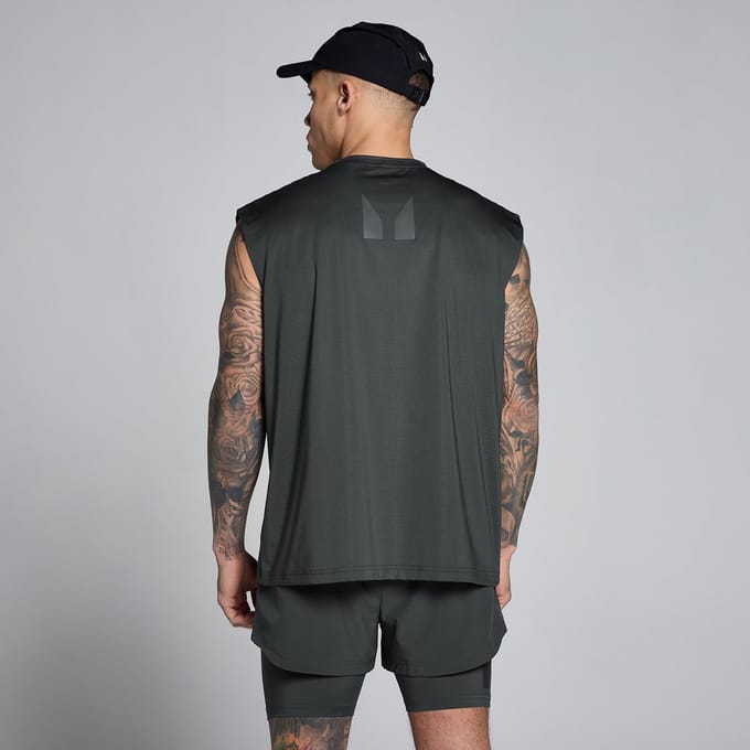 MP Hybrid Oversized Mesh Tanktop voor Heren - Gewassen Zwart - M