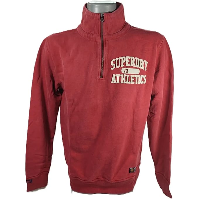 Superdry - Vintage Athletic sweatshirt met halve ritssluiting - Heren - Truien