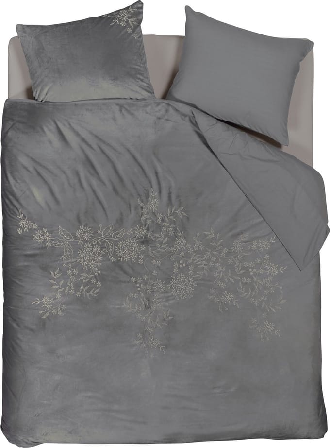 Beddinghouse Arya dekbedovertrek - Lits-Jumeaux - 240 x 200/220 cm - Grijs