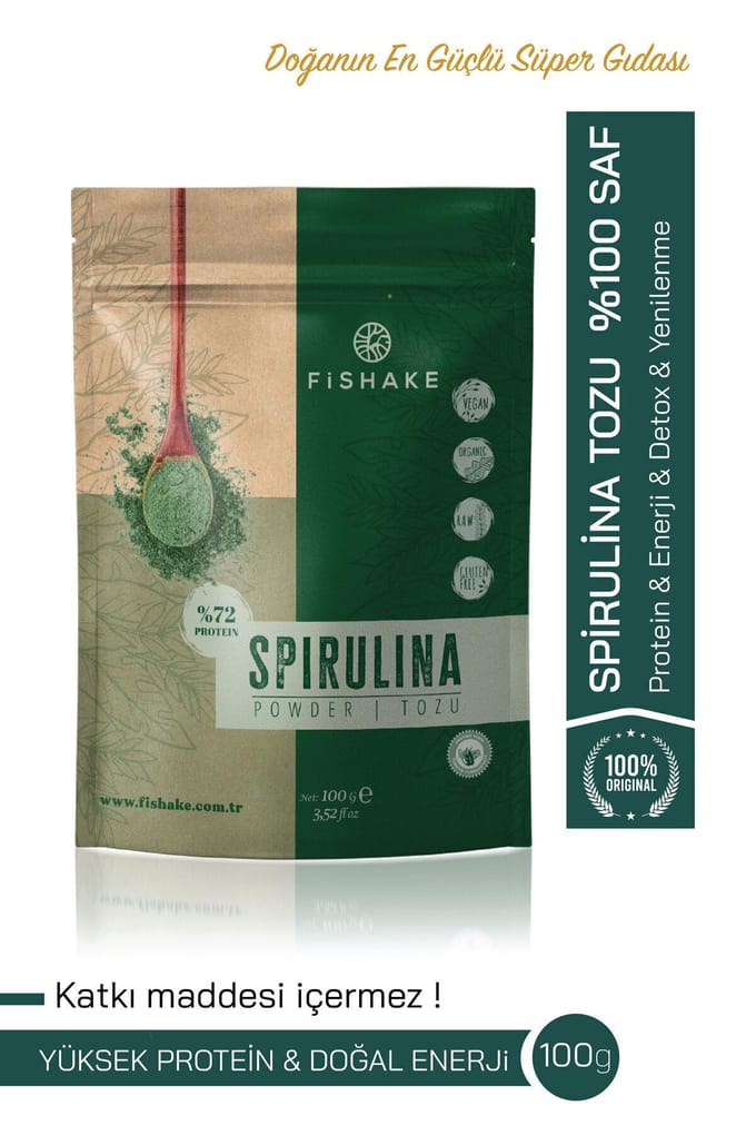 FiShake Organic Spirulina Powder / Premium Powder 100 g 1 PRC