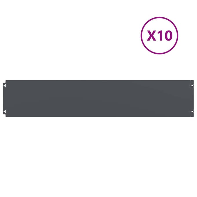vidaXL - Gazonrand - 10 - st - 20 - x - 103 - cm - Staal - Antraciet