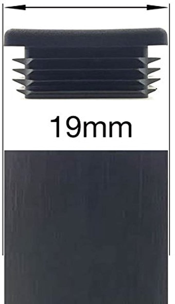 16PCS Assorted Sizes Square Tube Ribbed Inserts for Table and Chair Legs