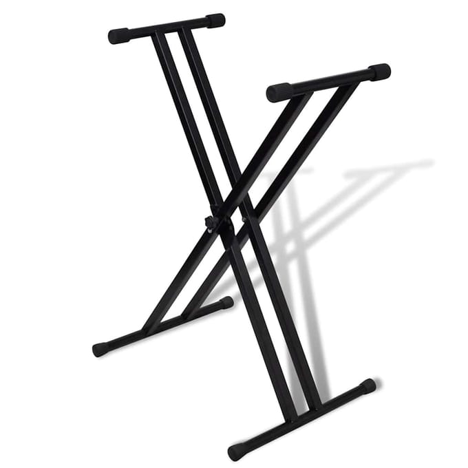 vidaXL - Verstelbare - keyboardstandaard - dubbel - X-frame
