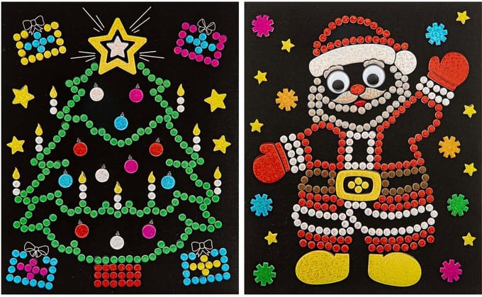 Creative Craft Group Xmas Holographic Dots Sticker Set