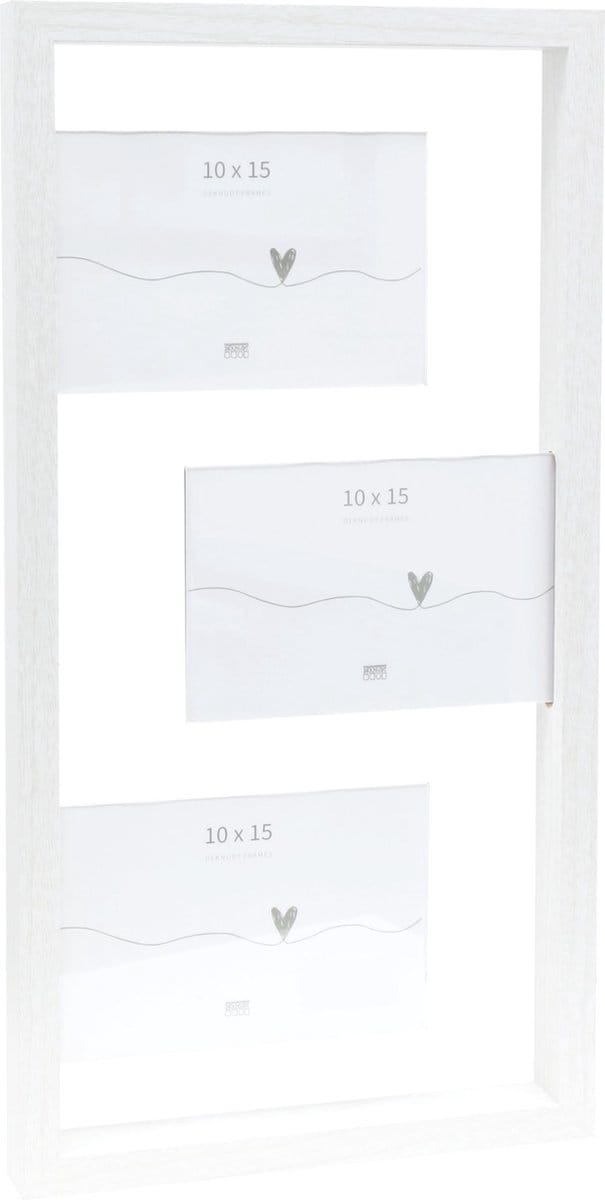 Deknudt Frames multifotolijst S68UA1 P3 - wit - mdf/kunststof - 3x 10x15